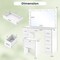 Costway Vanity Desk with Mirror and Lights Storage Stool Power Outlets 3 Lighting Colors